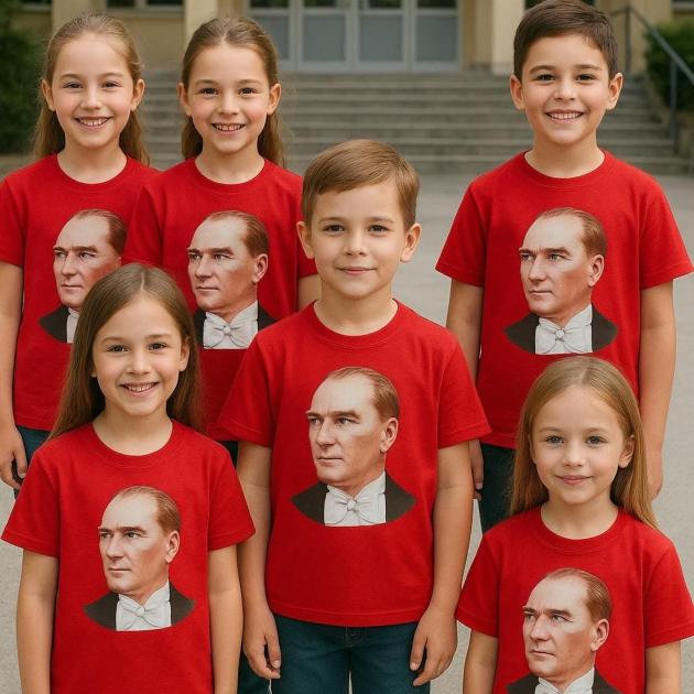 Atatürk baskılı çocuk tişörtü