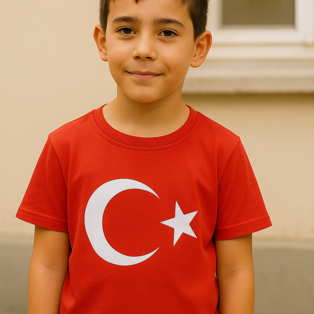 ay yıldızlı çocuk tişörtü